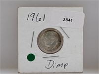 1961 90% Silver Roos Dime