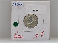 1956 90% Silver Roos Dime