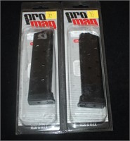 2 - Pro Mag Magazines for Colt G.M. .45, 8 rounds