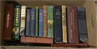 Vintage books, box lot of vintage books, Blue and