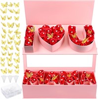 I Love You Mama Flower Box with Lids (Pink)