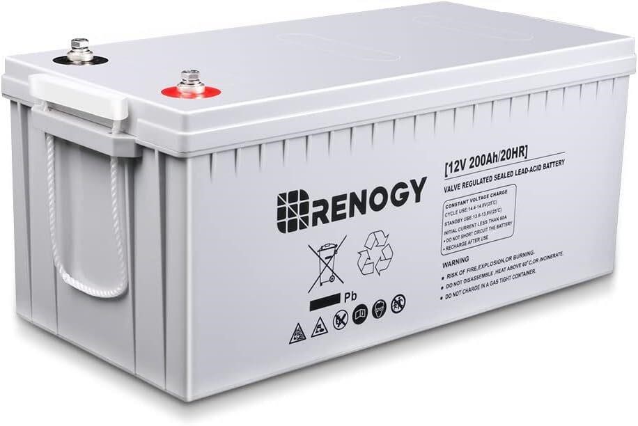 Renogy AGM Battery 12V 200Ah for RV  Camping