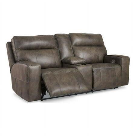 Ashley Power Reclining Loveseat  Dark Gray