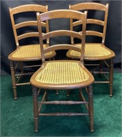 3 Cane Seat Chairs