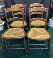 4 Cane Seat Chairs