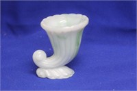 An Akro Glass Cornucopia Small Vase or Holder
