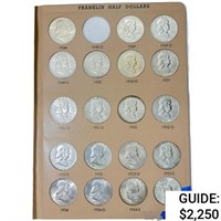 1948-1962 Franklin Half Dollar Book (47 Coins)