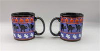 (2) Vintage Halloween Coffee Mugs