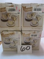 4 Sets of 4 (16 Pieces) spresso Cups & Saucers