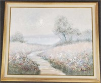 Signed Andrew oil on canvas landscape with