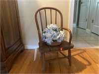 Vintage Wooden Potty Chair/ Plant Stand