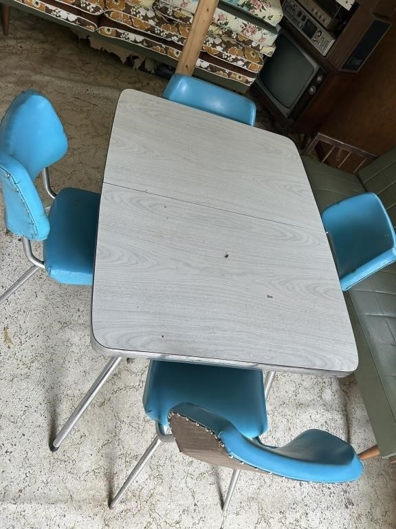 Vintage 1960s Kitchen Table and Chairs