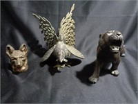 3 metal Animal items