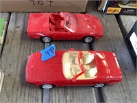 (2) Red Corvettes
