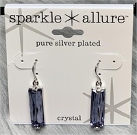 Sparkle Allure Crystal Silver Drop Earrings