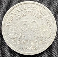 1942 - Francais 50c coin