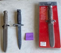 W - LOT OF 3 TACTICAL KNIVES (G183)