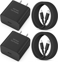 NEW $30 2PK 10FT Charger Cord w/Charging Blocks