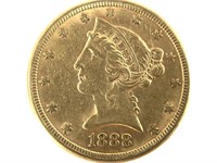 1888-S $5 Gold Half Eagle
