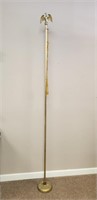 Brass Flag Pole, Eagle Finial, and Stand