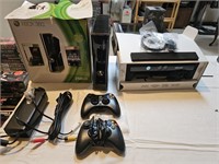 Xbox 360 Game Console- Kinect- Controllers