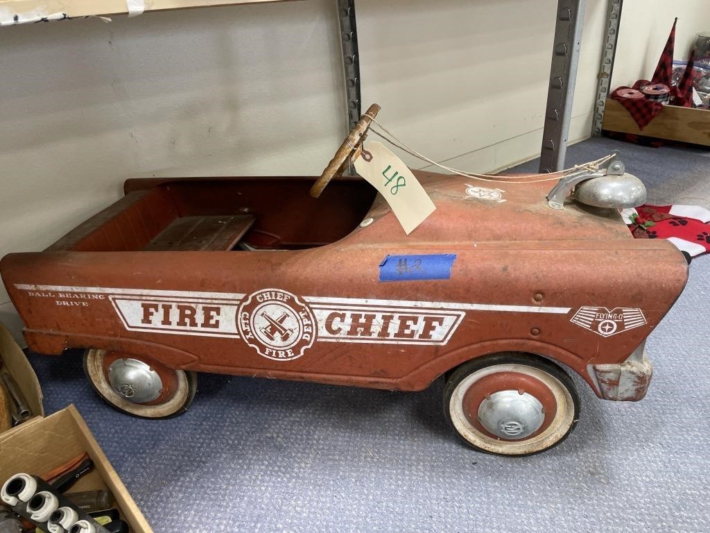 Metal Pedal Car Fire Chief 35"