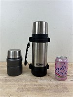 Large and small thermos