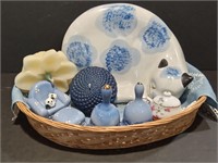 Blue and White Basket Lot