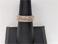 .925 Sterling Silver Decorative Spinner Band