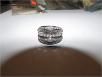 STERLING RING MARKED "NF" THAILAND-SIZE 8.5