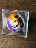 baseball in acrylic case Giants 2000 see photos