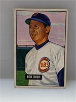 1951 Bowman Baseball #212 Bob Rush Chicago Cubs