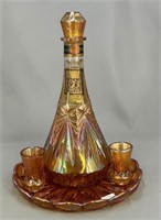 Rising Comet and Grooves 4 pc wine set - marigold