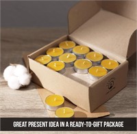 100% Pure Beeswax tealight candles 24pack