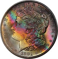 $1 1881-S PCGS MS66 CAC NORTHERN LIGHTS