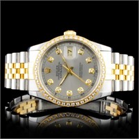 Rolex DateJust Diamond 36MM Wristwatch