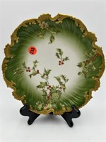 T & V LIMOGES HOLLY BERRY PLATE