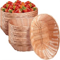 24 Pack Plastic Oval Baskets - Food Storage