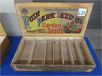 Rush Park Seed Co. Wood Seed Box - Independence IA