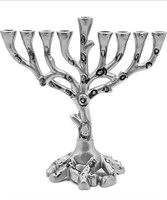 ($26) Mini Hanukkah Tree of Life Menorah Rustic