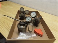 Oiler can, plug, torch gauges.