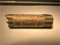 50 Mercury Silver Dimes: Mixed Dates