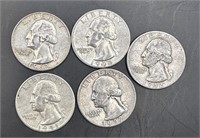 Silver Washington Quarters (1941, 1942, 1943,