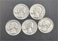 Silver Washington Quarters (1941, 1942, 1944,