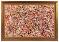 Painting on Canvas in the Style of Jackson Pollock