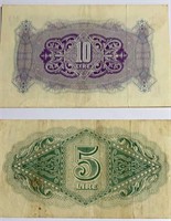 Vintage Currency Military Tripoli Lire