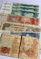 1970/80s Currency Spain Espana Pesetas