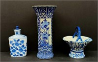 Grouping of Blue and White Chinese Porcelains