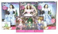 (6pc) Nip Mattel Barbie Wizard Of Oz Dolls