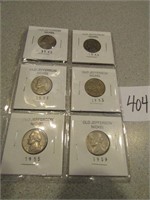 6- 1940'S,50'S JEFFERSON NICKELS